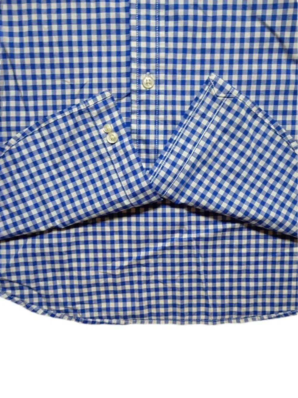 Ralph Lauren Polo Boys XL (18-20) Blue/White Button-Down Shirt Short Sleeve